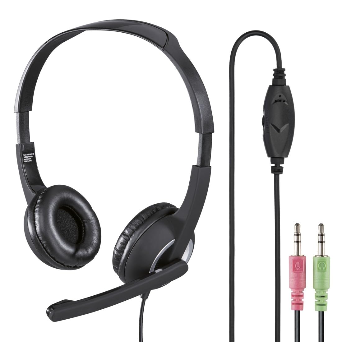 Hama Essential HS 300 Wired On-Ear Stereo Gaming Headset with Microphone | Black | Plastic 1