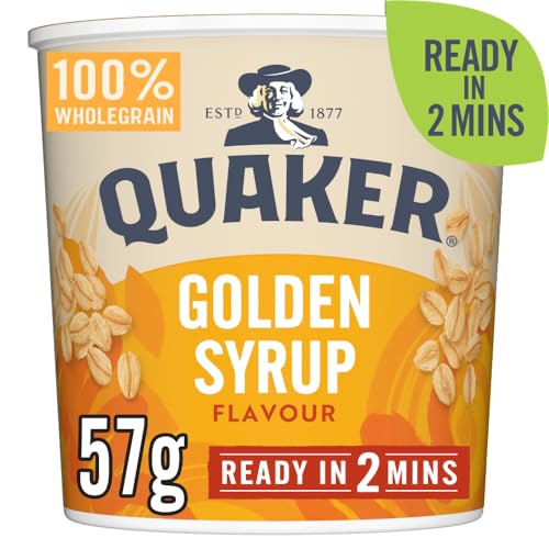 Quaker Oat So Simple Golden Syrup Porridge Pots, 57g (Pack of 8)