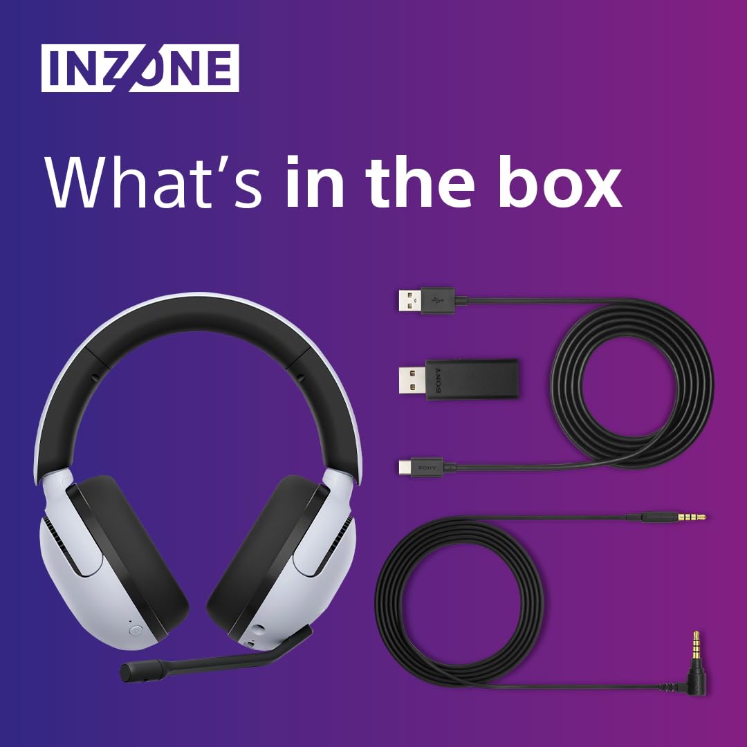 Sony INZONE H5 Wireless Gaming Headset - PC/PS5, 360 Spatial Sound for Gami