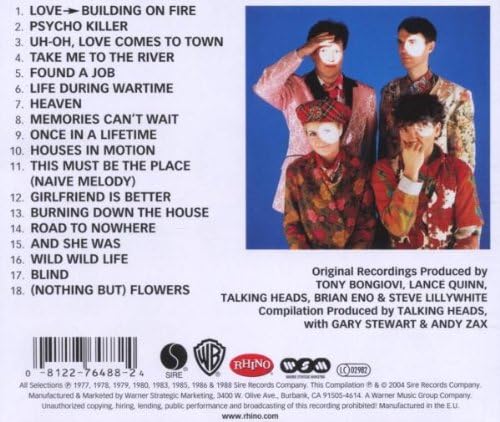Talking Heads - The Best of Talking Heads Audio CD