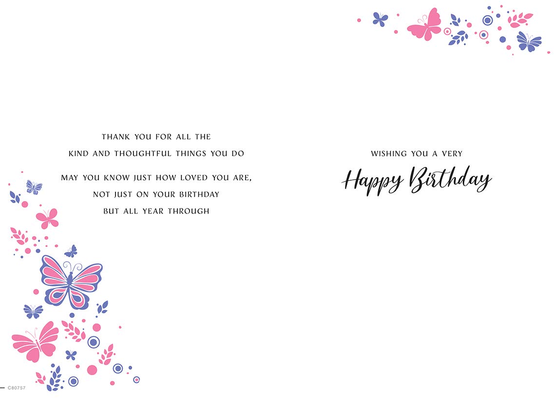 Piccadilly Greetings Daughter In Law Birthday Card - 9 x 6 Inches | Purple 2