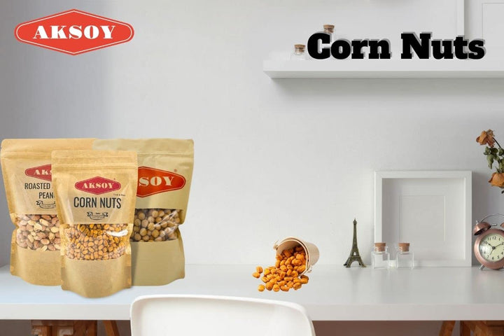 Aksoy Natural Craving Salted and Roasted Corn Nuts 500g - Original Toasted, Resealable Bag