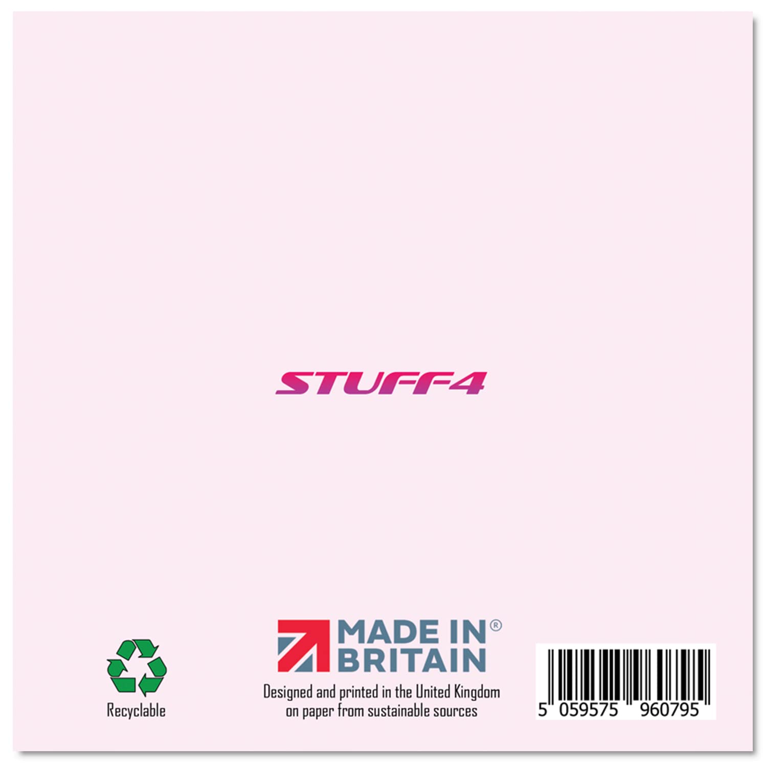 Stuff4 8th Birthday Card - Pink & Purple Glitter Balloons | 145mm Square | Blank Inside 2