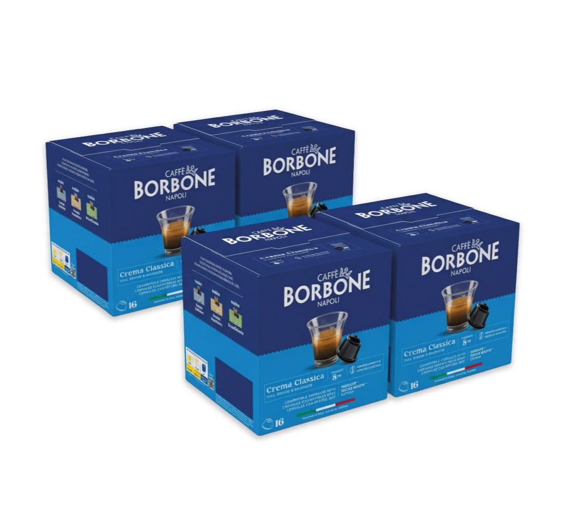 CAFFÈ BORBONE Crema Classica Coffee Capsules - 64 Count | Nescafé Dolce Gusto Compatible | Intensity 8/10 1