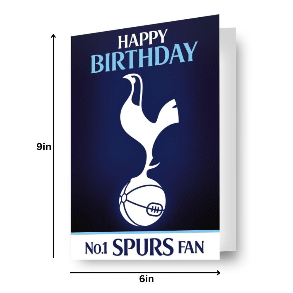 Danilo Promotions LTD Tottenham Hotspur FC 3D Effect Birthday Card | Plastic Free Packaging | Official Product