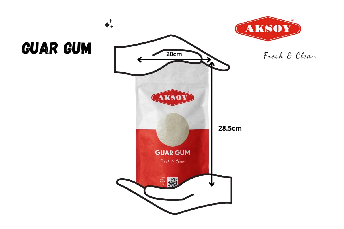 AKSOY Guar Gum Powder - Natural Thickener & Stabiliser | 100g Fine Powder | Vegan 6