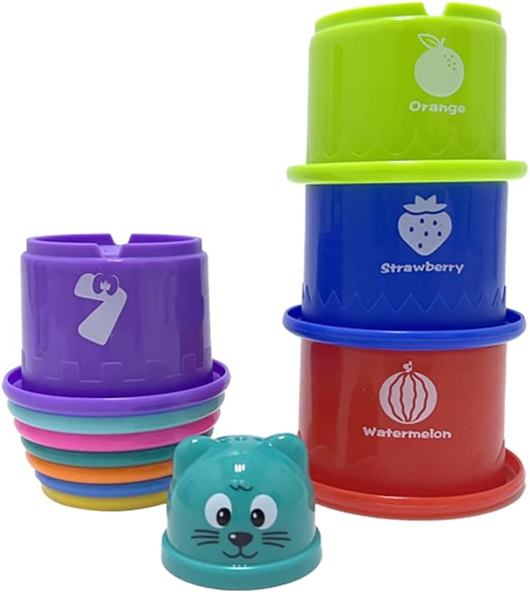 Ram Baby Kids 11 Piece Stacking Cups - Educational Toy for 6 Months+ 3