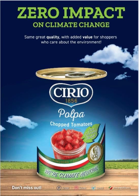 Cirio Peeled Plum Tomatoes 100% Italian, 400g (Pack of 4)