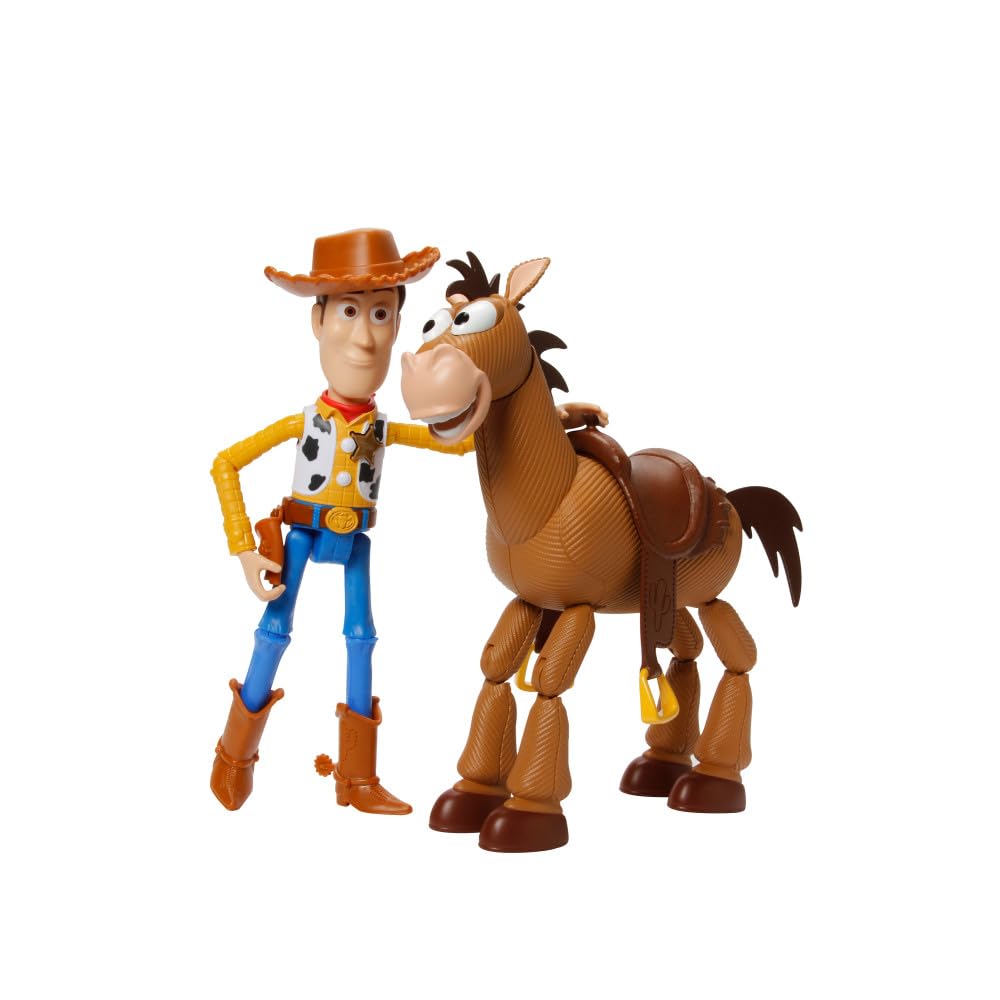 Mattel Disney Pixar Toy Story 4 Woody and Bullseye Action Figure 2-Pack, Movie-Inspired Scale, Ages 3+ 3