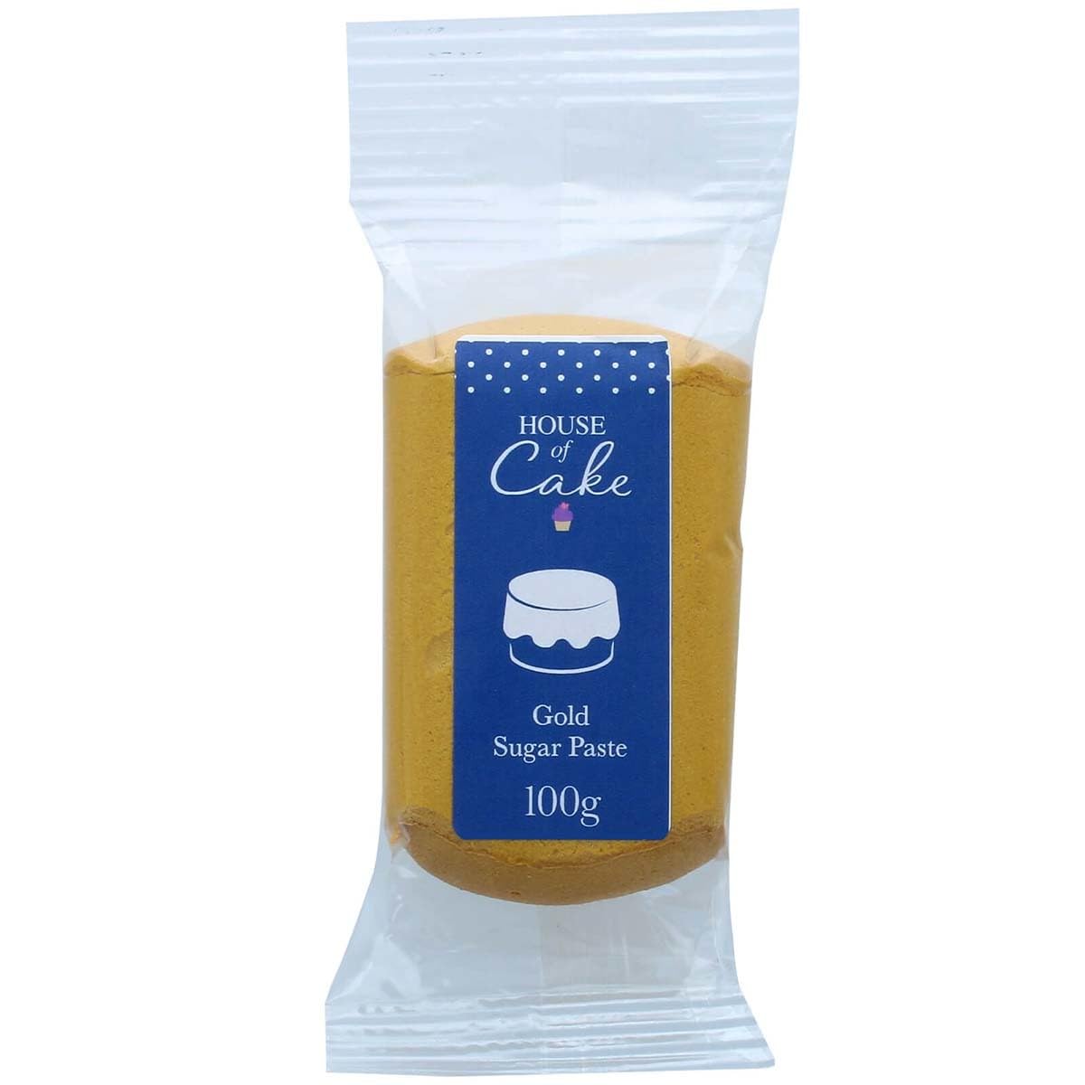 House of Cake Metallic Gold Edible Sugar Paste Fondant Icing for Modelling | 100g