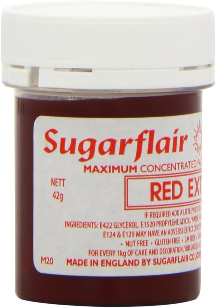Sugarflair Red Extra Maximum Concentrated Food Colouring Paste 42g