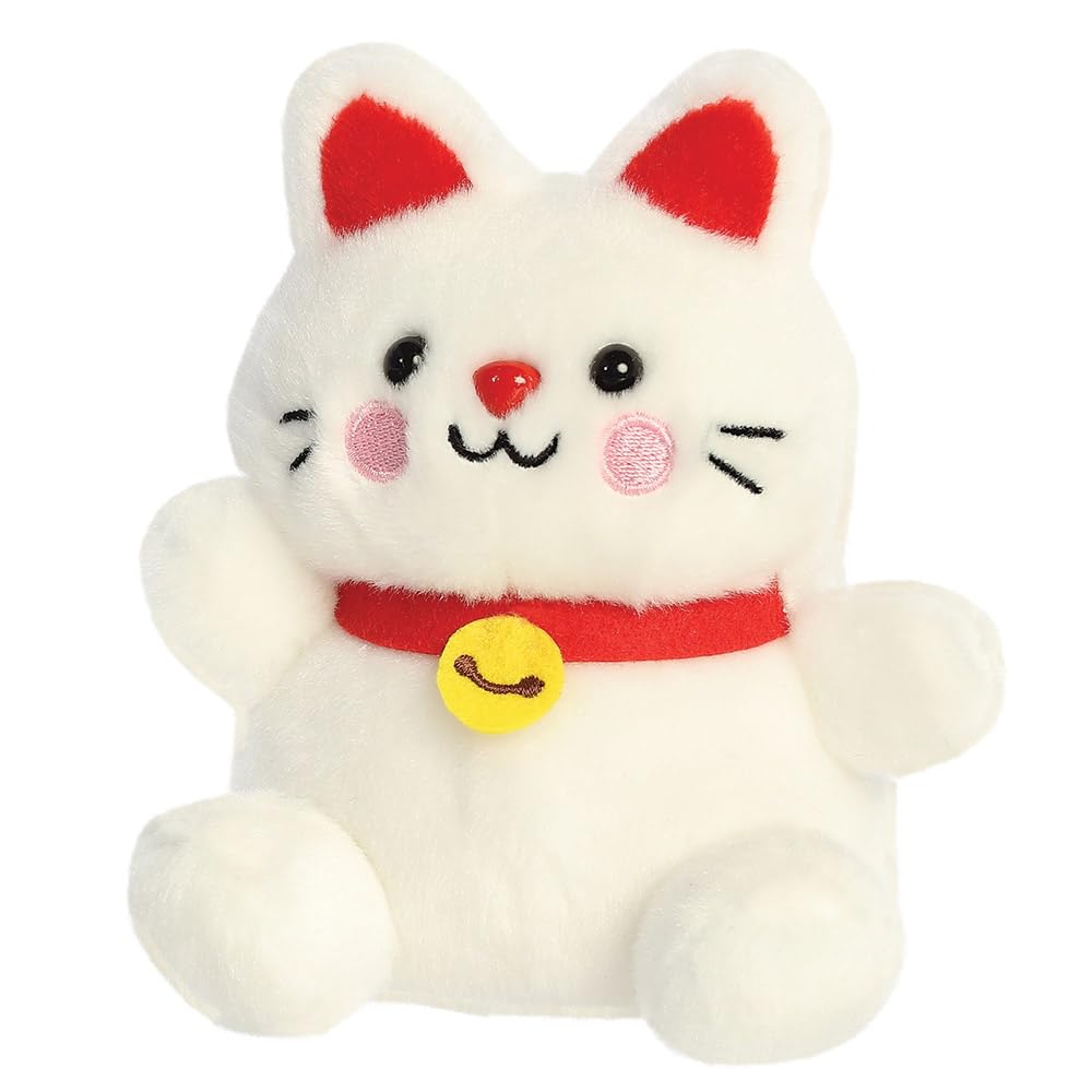AURORA Palm Pals Kota Lucky Cat Soft Toy - 13cm Bean Filled Plush | Collectable | Unisex 2