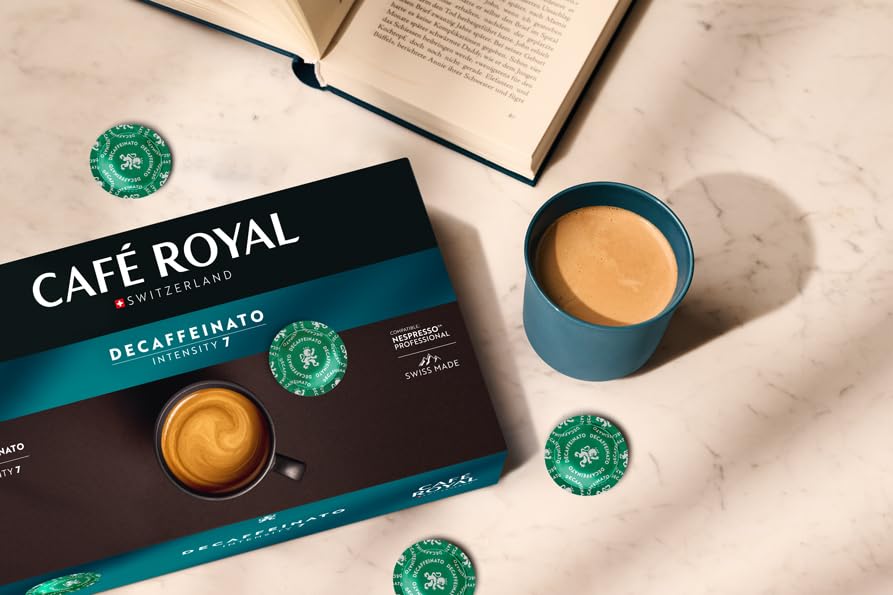Café Royal Professional Pads - Espresso Decaffeinato, 50 Pods, 100% Arabica, Strength 7/10, Nespresso Compatible