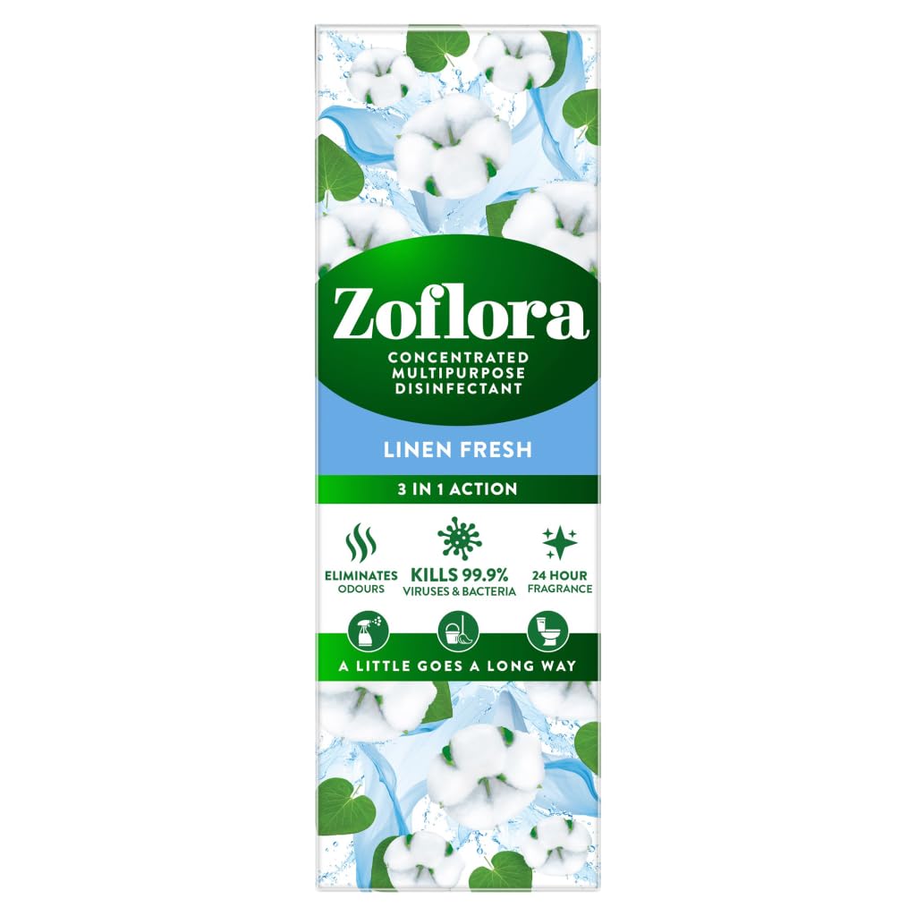 Zoflora Linen Fresh Concentrated Multipurpose Disinfectant Liquid - Kills 99.9% Germs | 250 ml 1