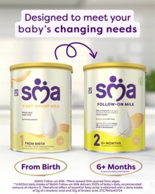 SMA First Infant Baby Milk Powder Formula - From Birth, 800g 3