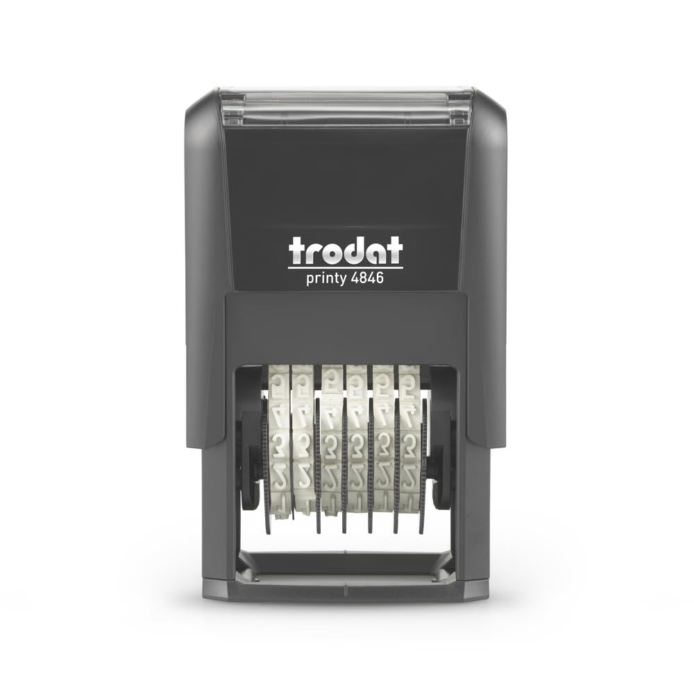 Trodat Printy 4846 Number Stamp - 6 Bands, Black Ink, Impression Size 27mm x 4mm 5
