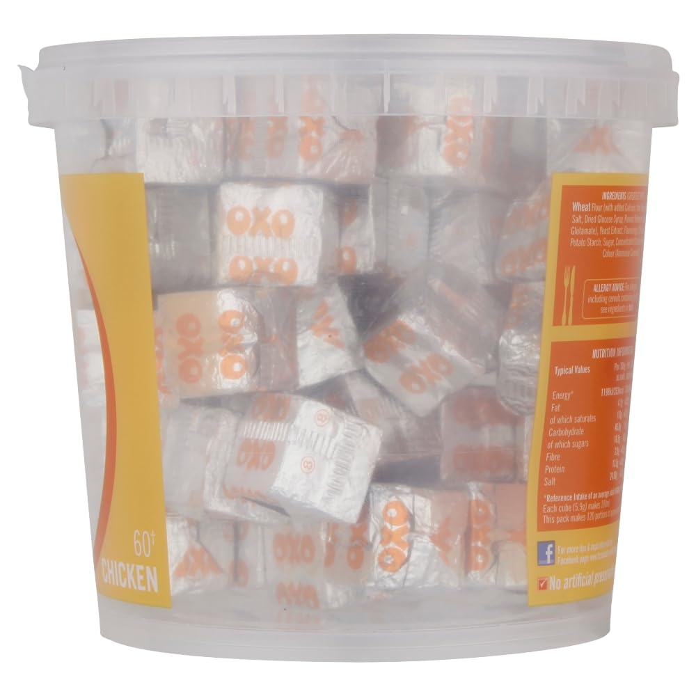 OXO Chicken Stock Cubes - 60 Count Family Size Pack | Savoury & Tasty | No Artificial Preservatives 8