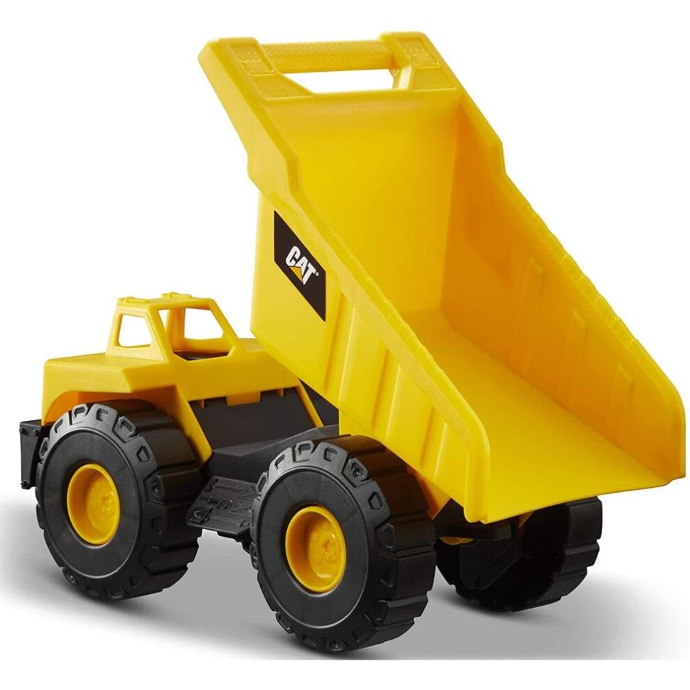 CAT Construction Dump Truck Vehicle - 10-inch Articulated Bed | Ages 2-6 | Yellow Plastic