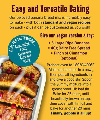 Creative Nature Gluten Free Banana Bread Cake Mix | Top 14 Allergens Free | 250g 4