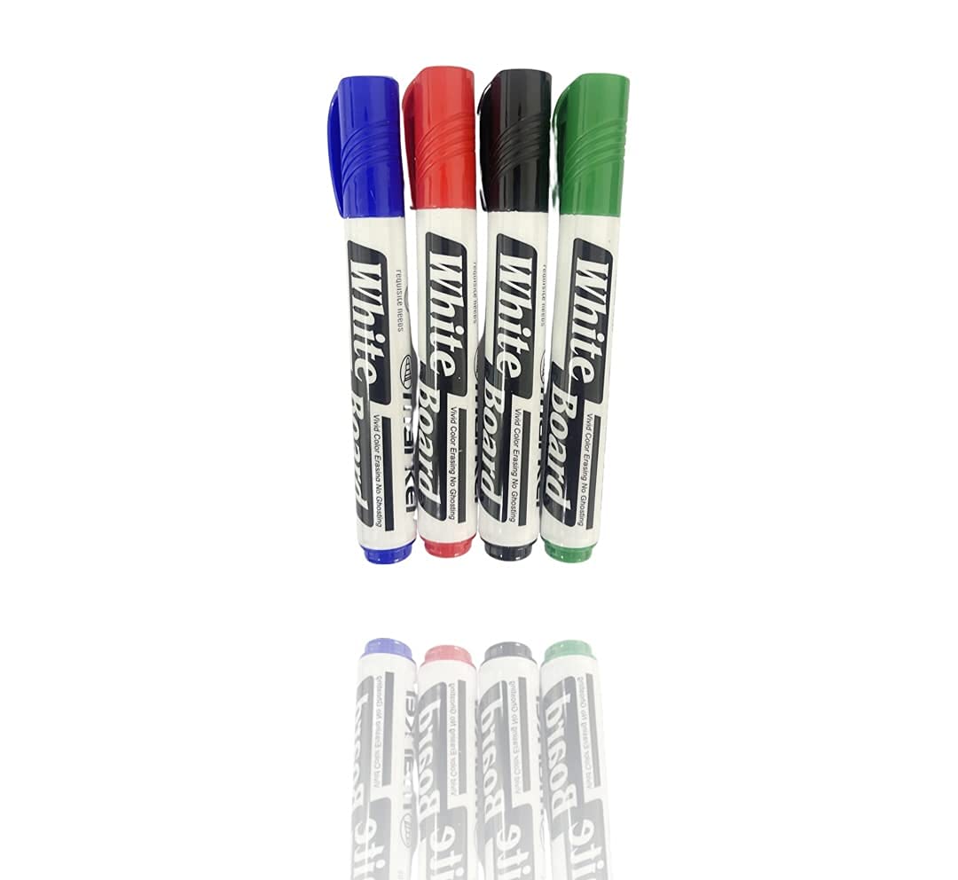 REQUISITE NEEDS Dry Erase Markers - Fine Tip, Low Odor, Vivid Color | 4 Pack Set 4