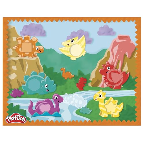 Play-Doh Shapes & Colours Dinosaur Toy - Preschool Creative Playset for Ages 3+