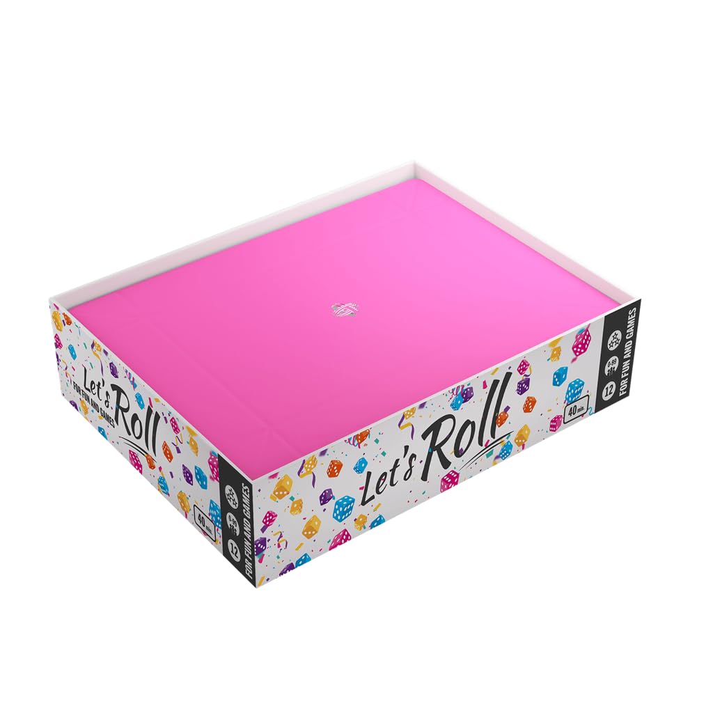 Gamegenic GGS60055 Magnetic Dice Tray Rectangular Black and Pink 4