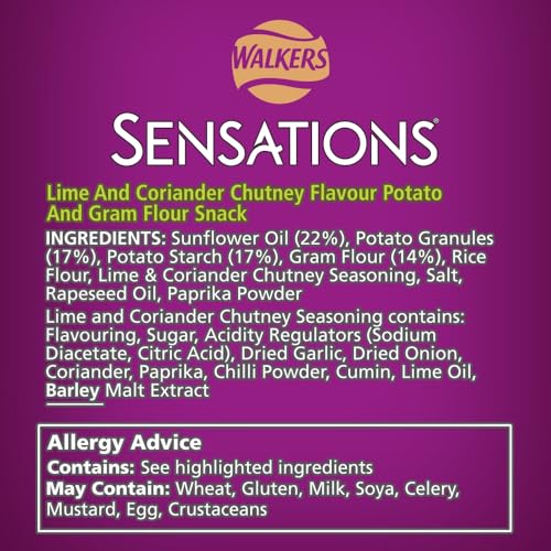 Sensations Lime and Coriander Chutney Sharing Poppadoms, 82.5g
