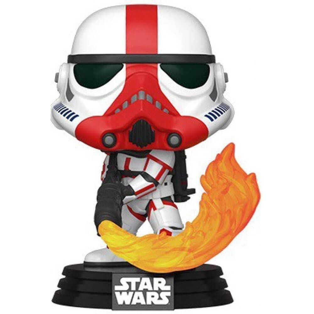 Funko Pop! Star Wars: The Mandalorian - Incinerator Stormtrooper with Red Stripe Vinyl Figure
