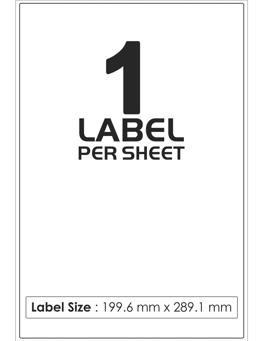 iSOUL Printable Printer Labels - 1 Label Per A4 Sheet, 50 Sheets Matte Self Adhesive Paper for Inkjet/Laser 3