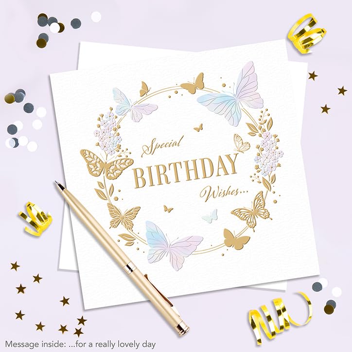 Piccadilly Greetings Assorted Luxury Birthday Cards Multipack for Women | 6 Cards, 16x16 cm 4