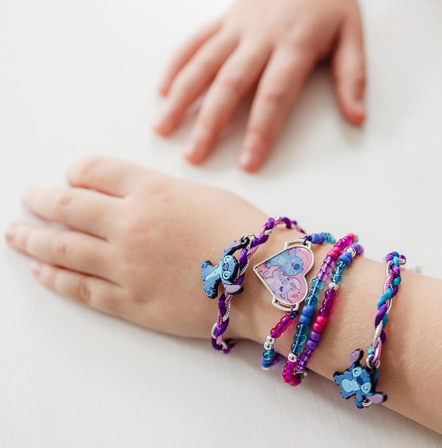 Totum Stitch Disney Charm Bracelet - DIY Glass Bead Bracelet Set for Kids 3