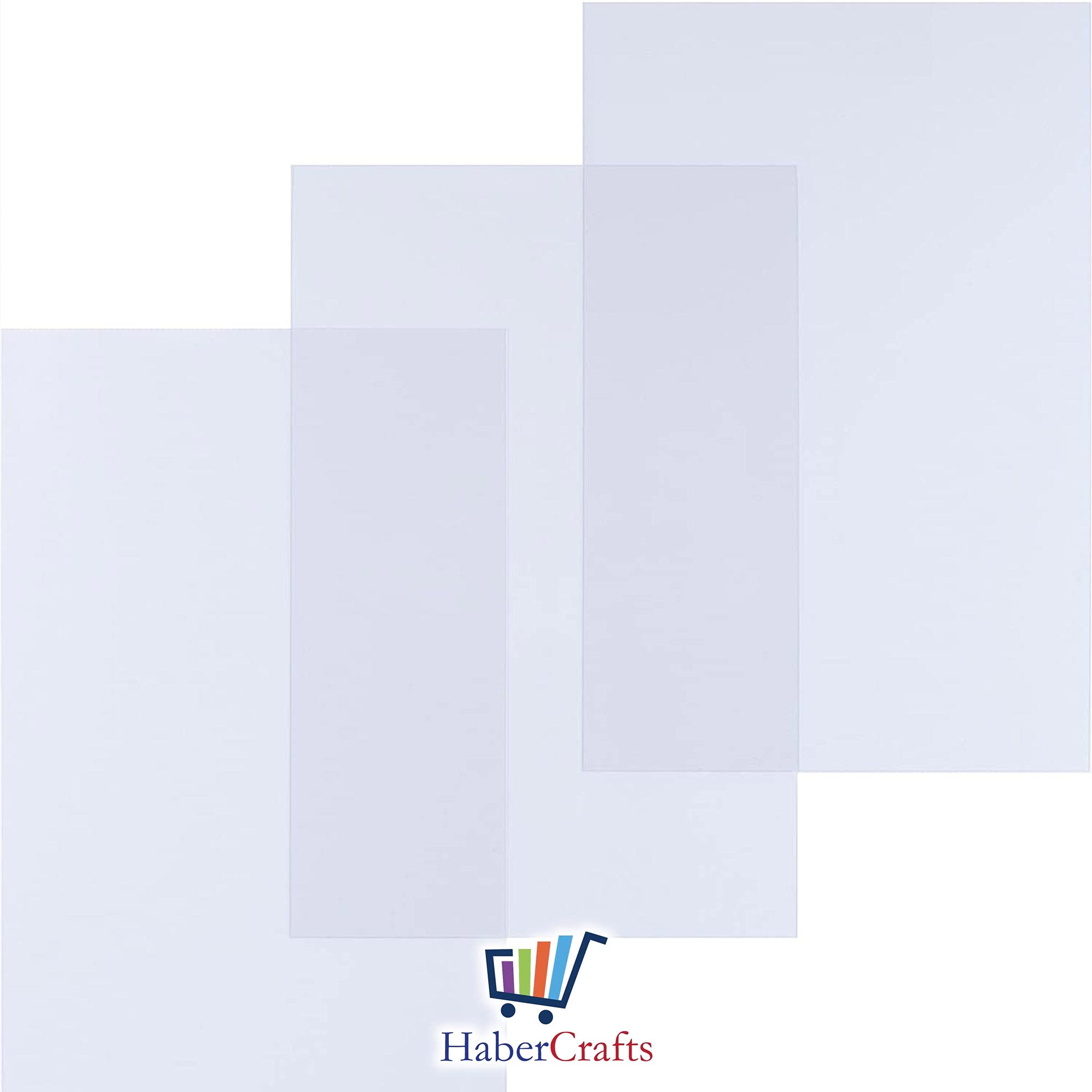 Habercrafts Clear Acetate Sheets - A3 Size, 240 Micron Heavy Duty PVC for Binding & Crafts | 10 Sheets 6