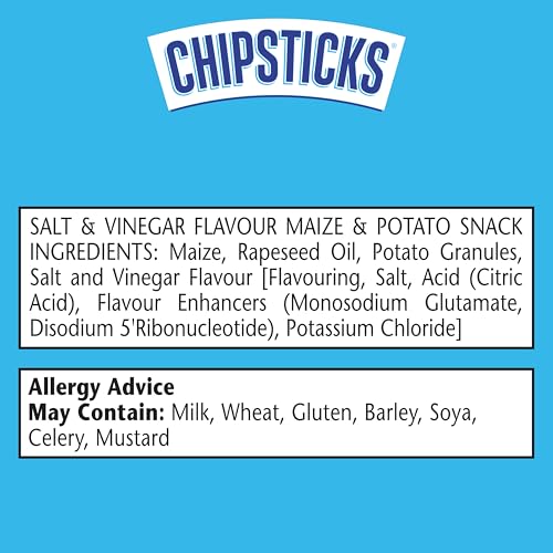 Smiths Chipsticks Salt & Vinegar Flavour Crisps Multipack 6 x 17g