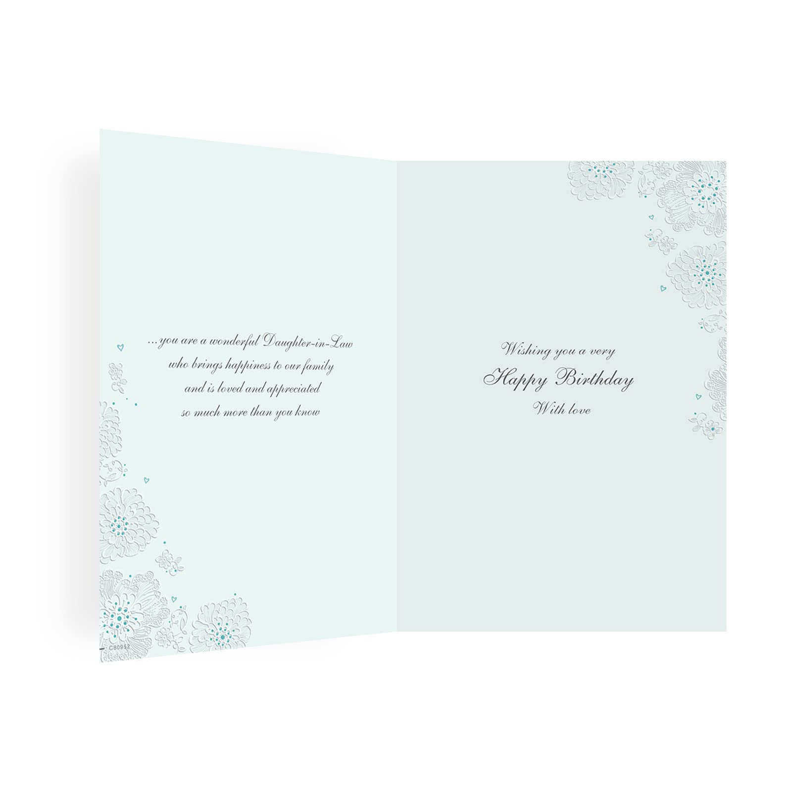 Piccadilly Greetings Daughter In Law Birthday Card - Sea Green, 9 x 6 Inches 2
