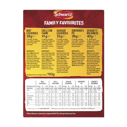 Schwartz - Family Favourites Recipe Mix Bundle Pack of 5