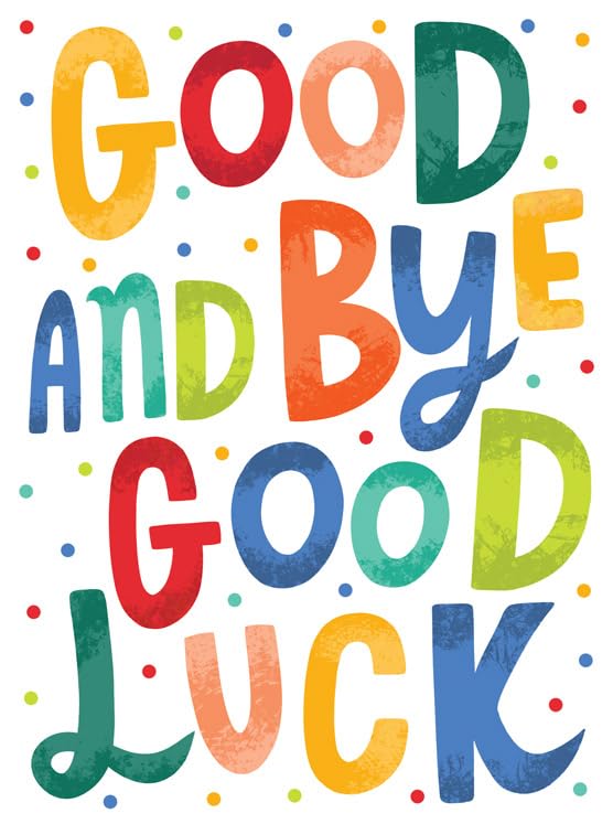 Piccadilly Greetings Goodbye & Goodluck Card - A4 Size | Multicolor | 12 x 9 inches