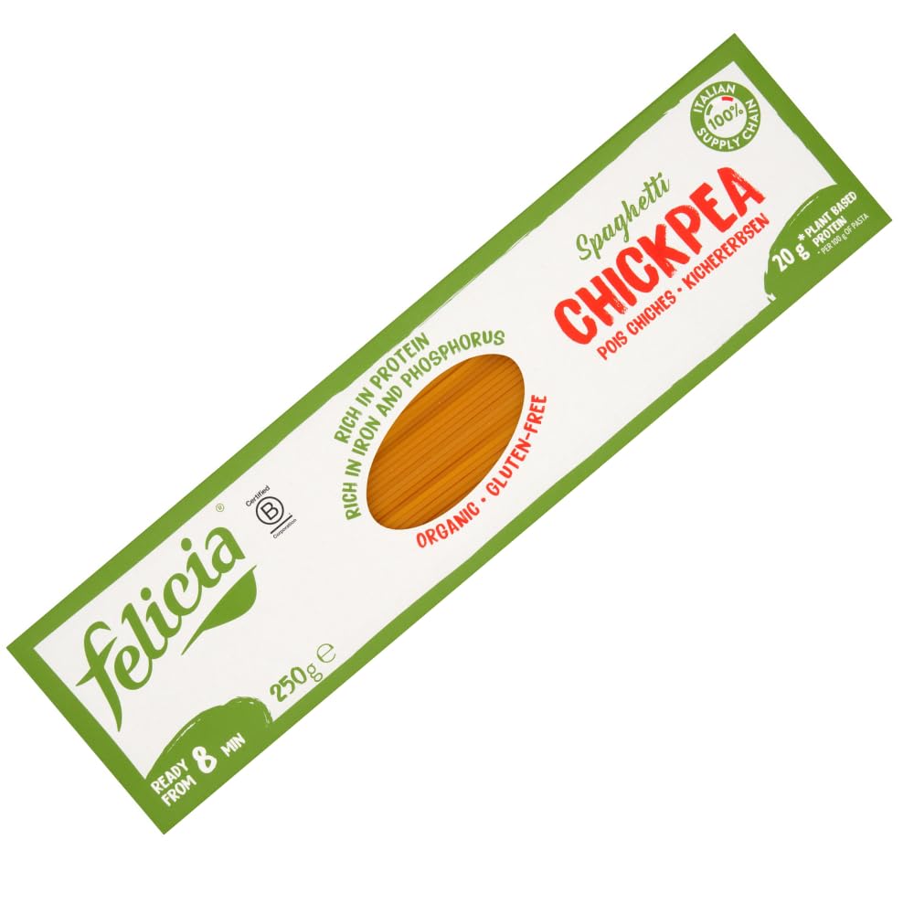 felicia Organic Chickpea Spaghetti - High Protein (20g/100g) | Gluten Free | 250g 1