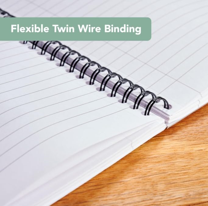 Cambridge Jotter A4 Wirebound Notebook - 200 Ruled Pages, Pack of 3, Green