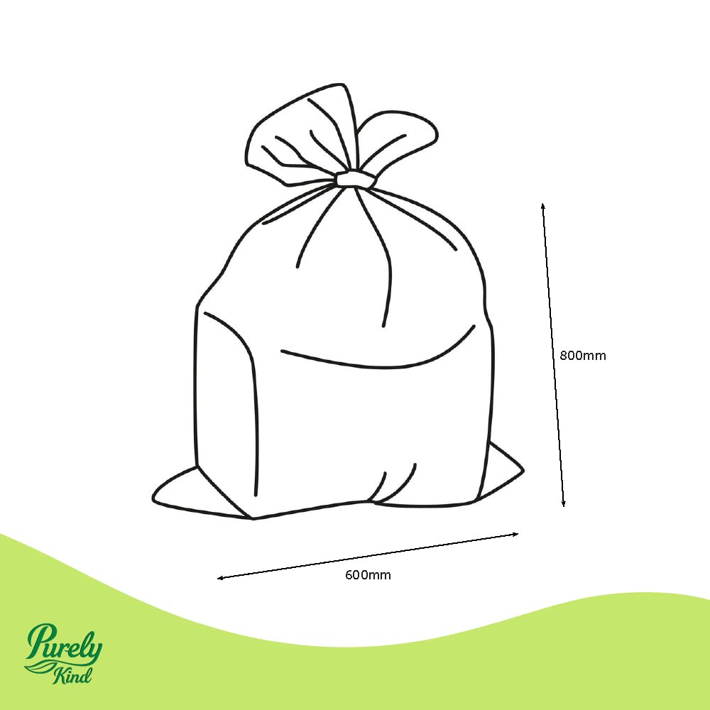 Blake & White Purely Kind Heavy Duty Black Sacks - 50L Capacity | 30 Count Roll | Recyclable Plastic 4