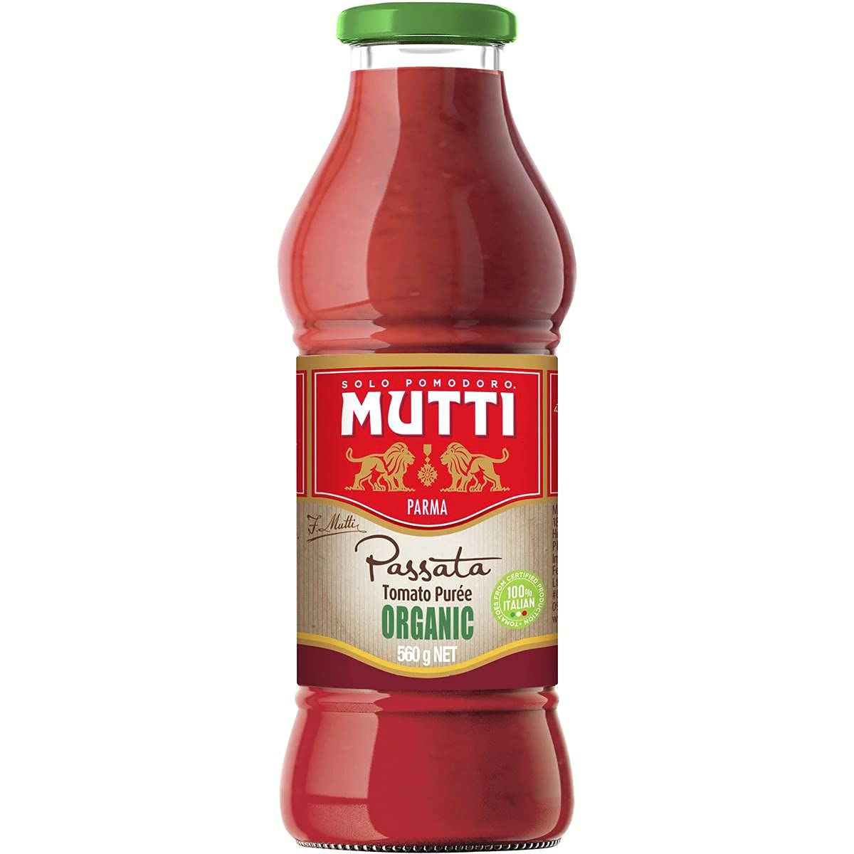 Mutti Organic Tomato Puree - Smooth & Velvety Texture | 560g Bottle 4