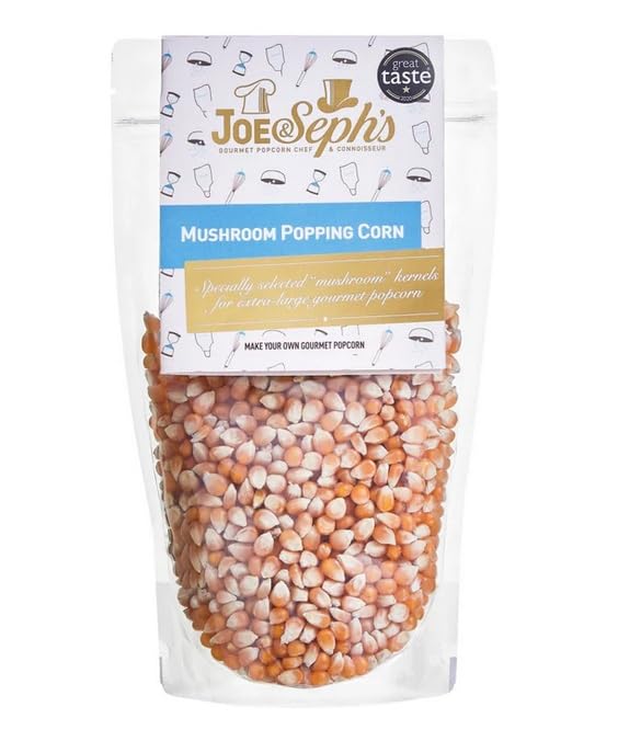 Joe & Seph's Popping Corn Kernels - Mushroom Style | 400g Resealable Bag | Cinema Style