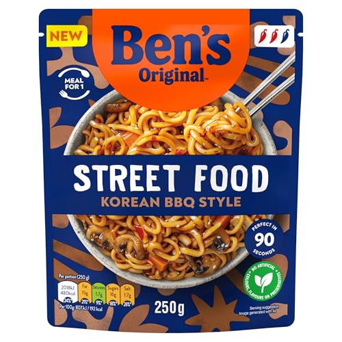 Ben's Original - Street Food Korean BBQ Style Noodles Ready Meal (6x 250g)