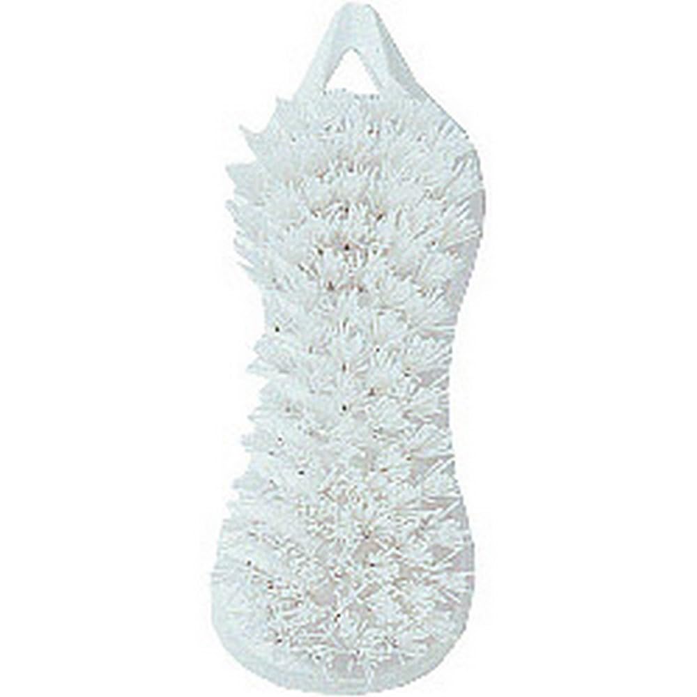 Chef Aid Vegetable Brush - Food Grade BPA Free Plastic Bristles | Comfortable Grip Handle | White, Size L 1