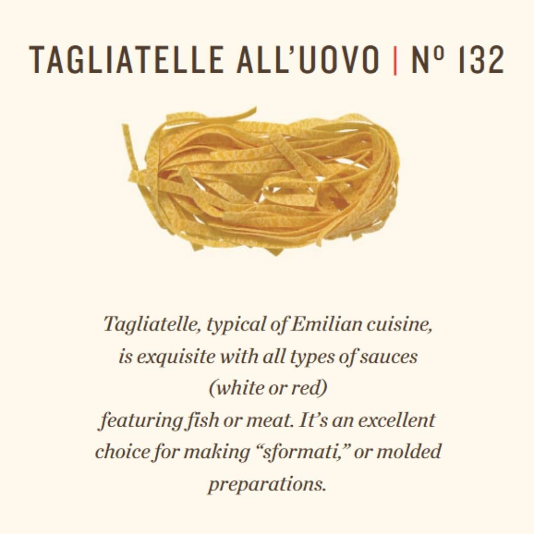Rummo Tagliatelle All'Uovo No.132 Fresh Egg Pasta - 250 g Pack of 12 | Quick Cooking 2