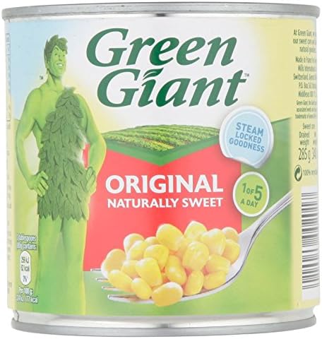 Green Giant - Original Sweetcorn 340g Tinned Corn with No Added Ingredients
