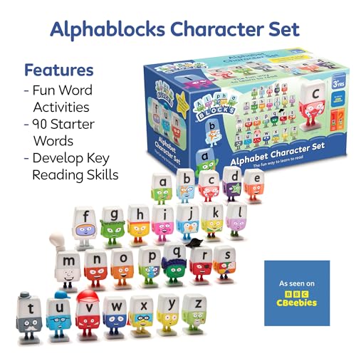 Alphablocks Alphabet Character Set - 26-Letter Educational Phonics Playset for Kids