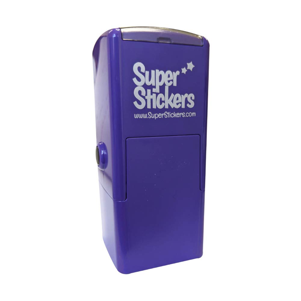 SuperStickers Smiley Star Stamper - Purple, Small, Self-Inking Teacher Stamp 3