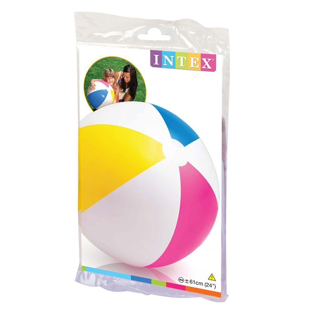 Intex Beach Ball - 24 Inch Glossy Panel for Group Games | PVC | Age 3+ 2