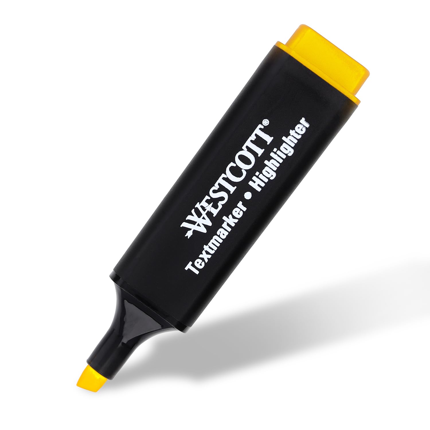 Westcott Highlighter Markers - 4 Pack (Green, Yellow, Orange, Pink) | 2-5mm Tip | Quick-Drying Ink 2