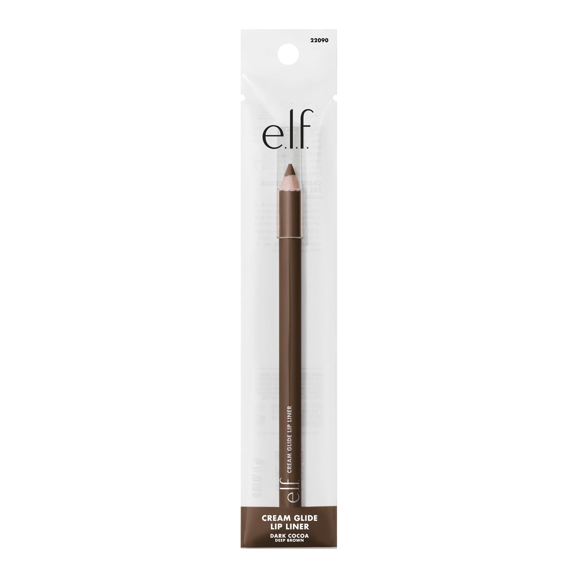 e.l.f. Cream Glide Lip Liner - Dark Cocoa | Highly Pigmented | Semi-Matte Finish | 1g 8